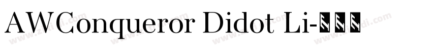 AWConqueror Didot Li字体转换